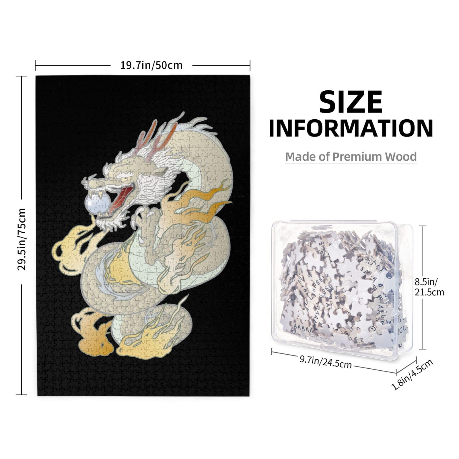 Amazon.co.jp: パズル 龍 竜 ドラゴン柄 和風 木製 1000ピース